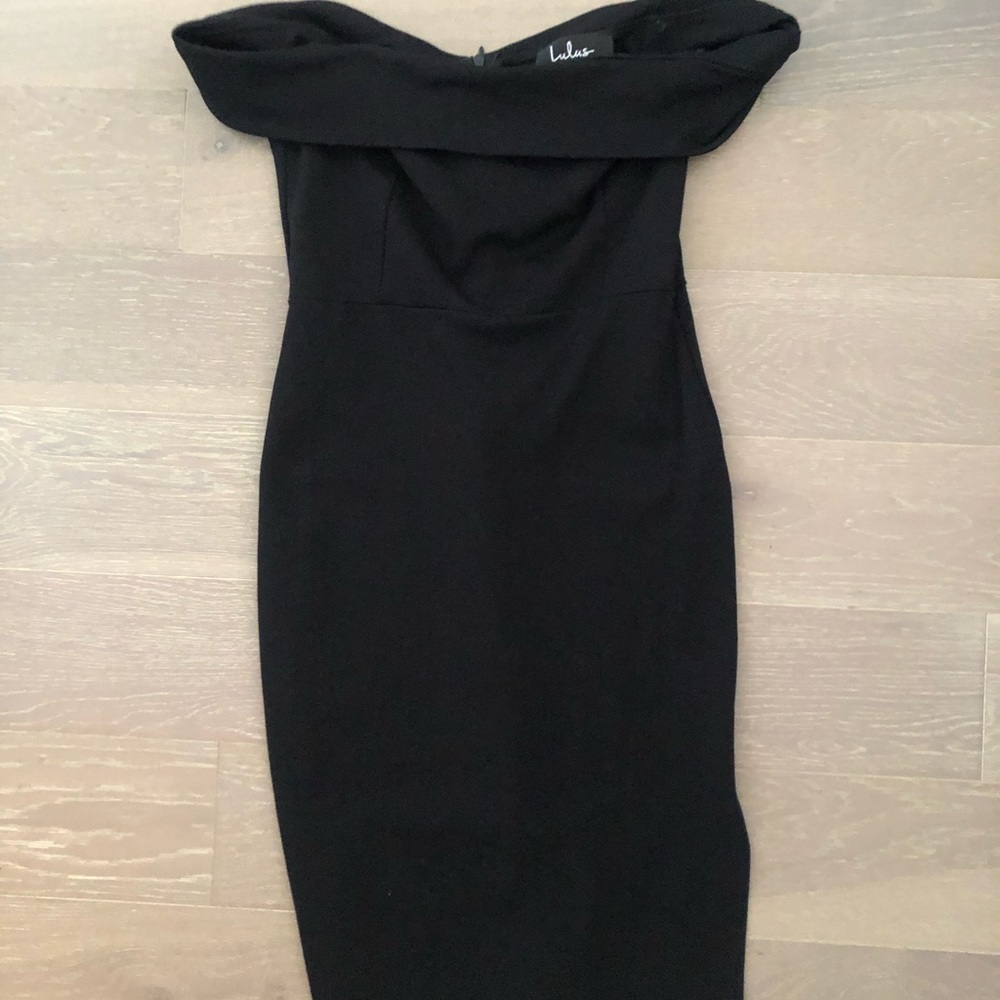 Lulus black midi dress